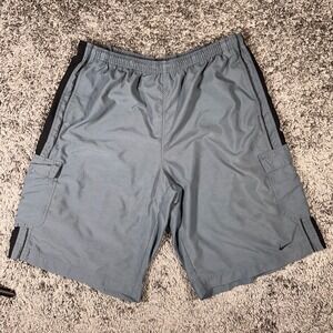Vintage Nike Cargo Shorts Athletic‎ Casual Training Gym Black Stripe 3XL
